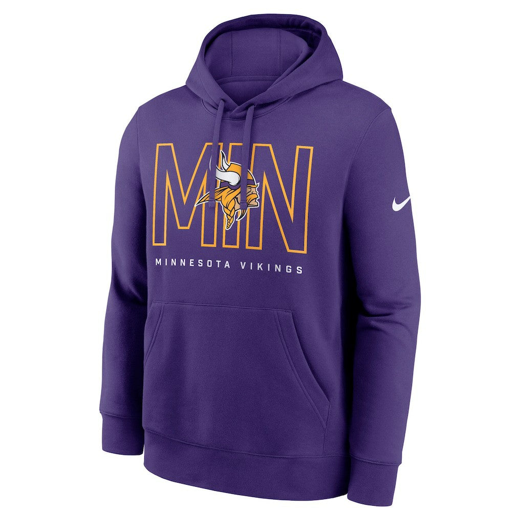 Minnesota Vikings Busted Play Club Fleece Pullover Hoodie - Purple | Nike for sale