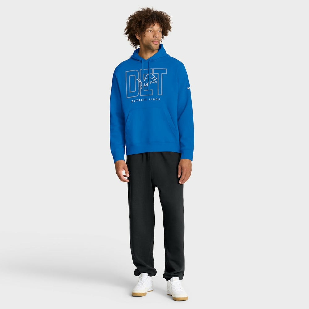 Detroit Lions Busted Play Club Fleece Pullover Hoodie - Blue | Nike outlet