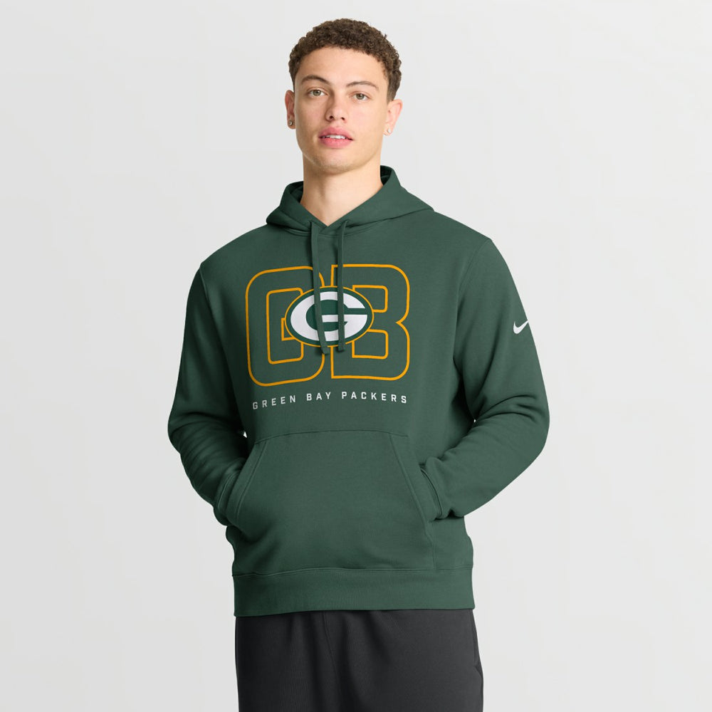 Green Bay Packers Busted Play Club Fleece Pullover Hoodie - Green | Nike discount