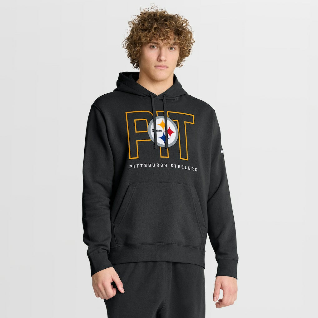 Pittsburgh Steelers Busted Play Club Fleece Pullover Hoodie - Black | Nike sale