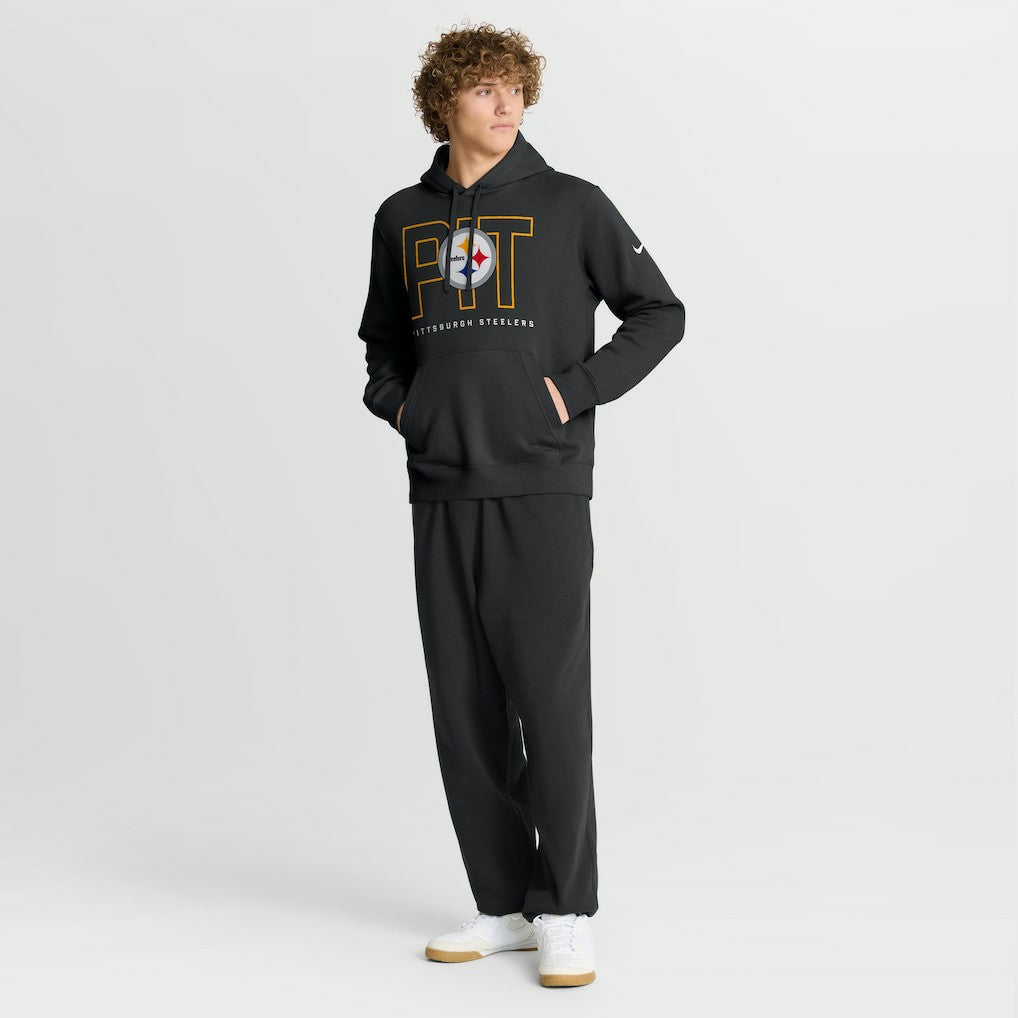 Pittsburgh Steelers Busted Play Club Fleece Pullover Hoodie - Black | Nike sale
