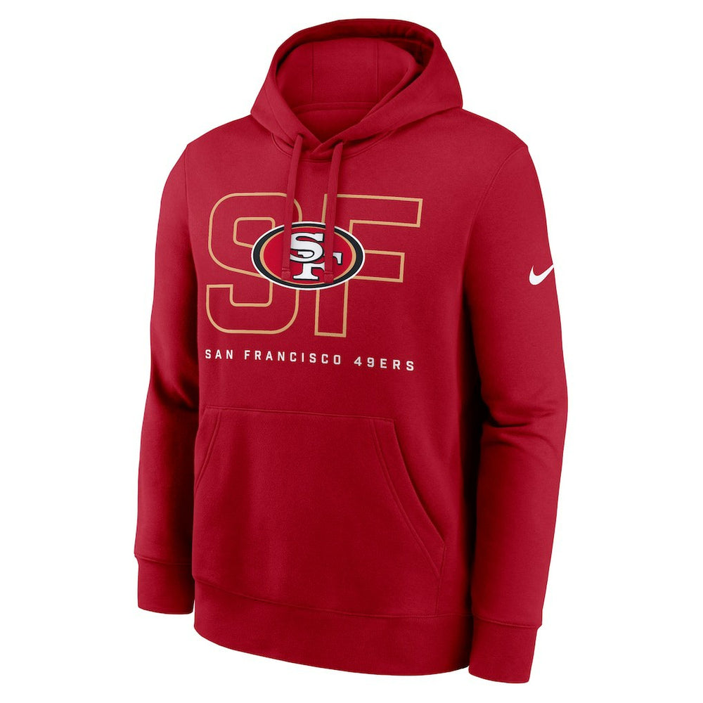 San Francisco 49ers Busted Play Club Fleece Pullover Hoodie - Scarlet | Nike sale