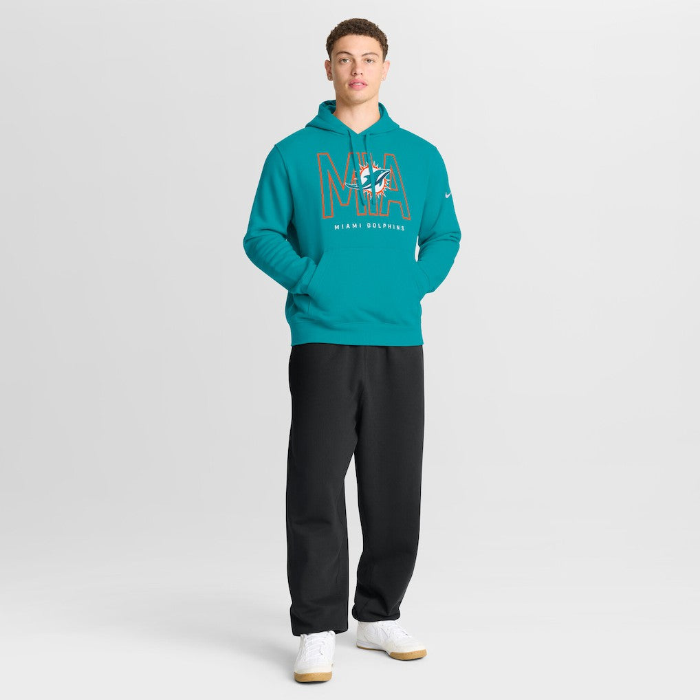 Miami Dolphins Busted Play Club Fleece Pullover Hoodie - Aqua | Nike discount