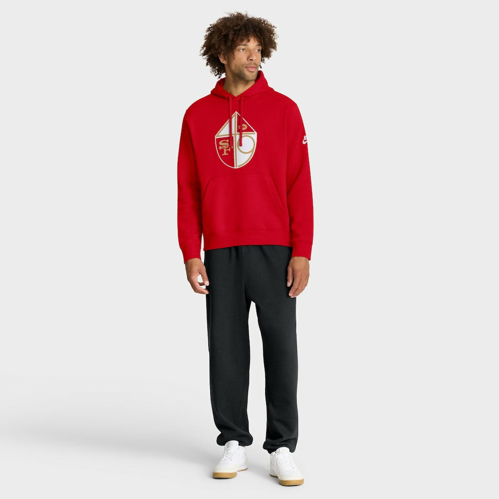 San Francisco 49ers Club Fleece Pullover Hoodie - Scarlet | Nike sale