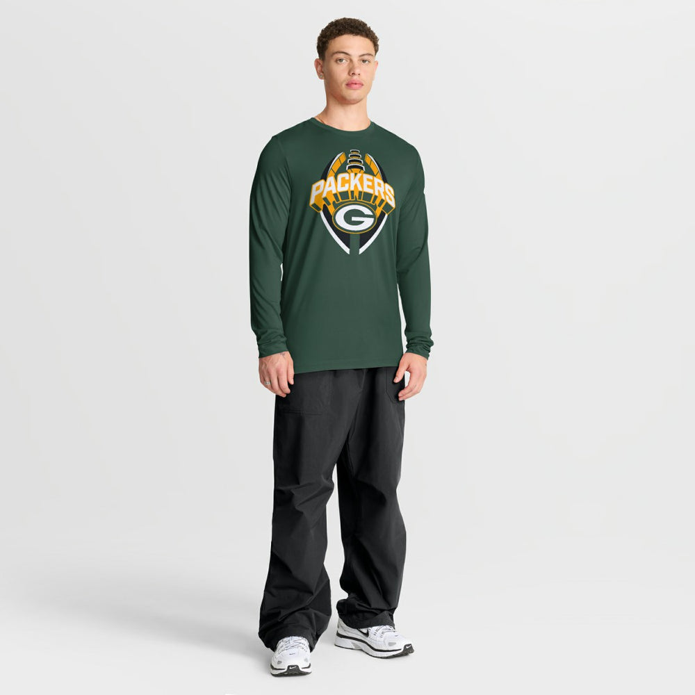 Green Bay Packers Primetime Legend Icon Performance Long Sleeve T-Shirt - Green | Nike for sale