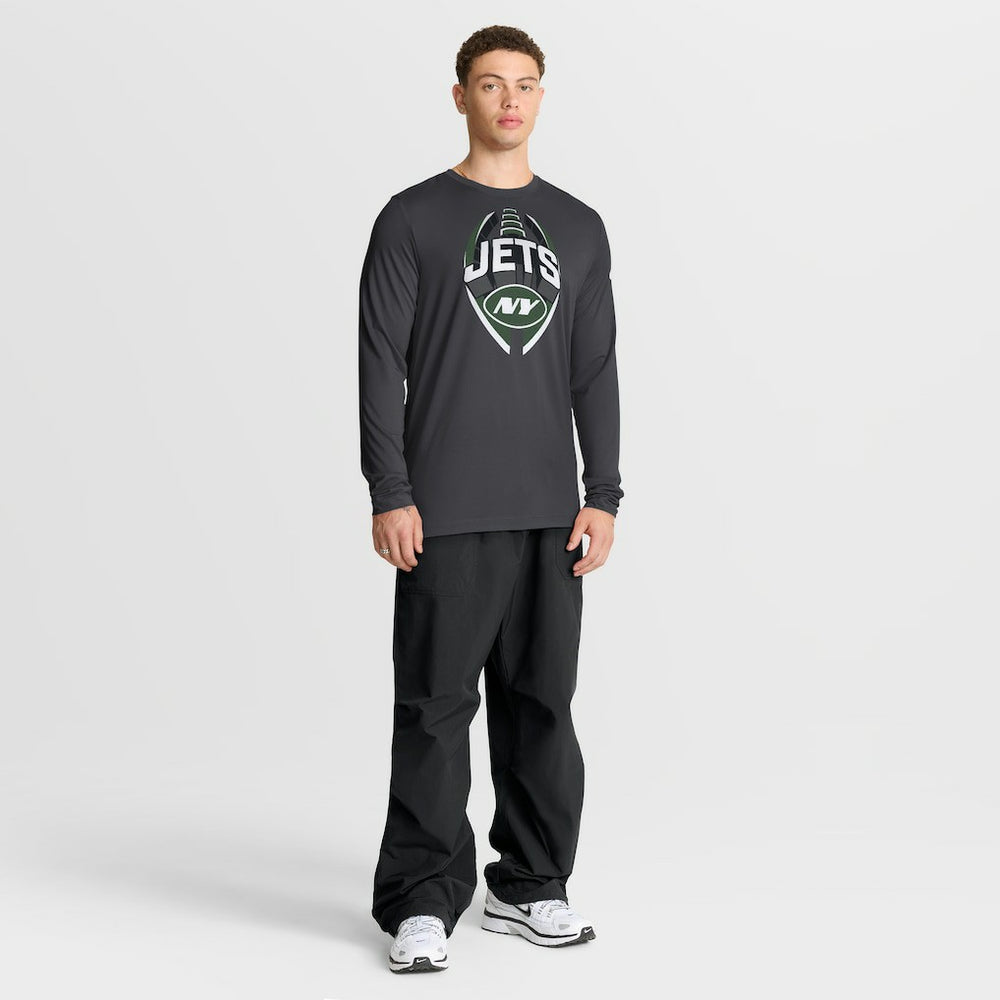New York Jets Primetime Legend Icon Performance Long Sleeve T-Shirt - Anthracite | Nike outlet