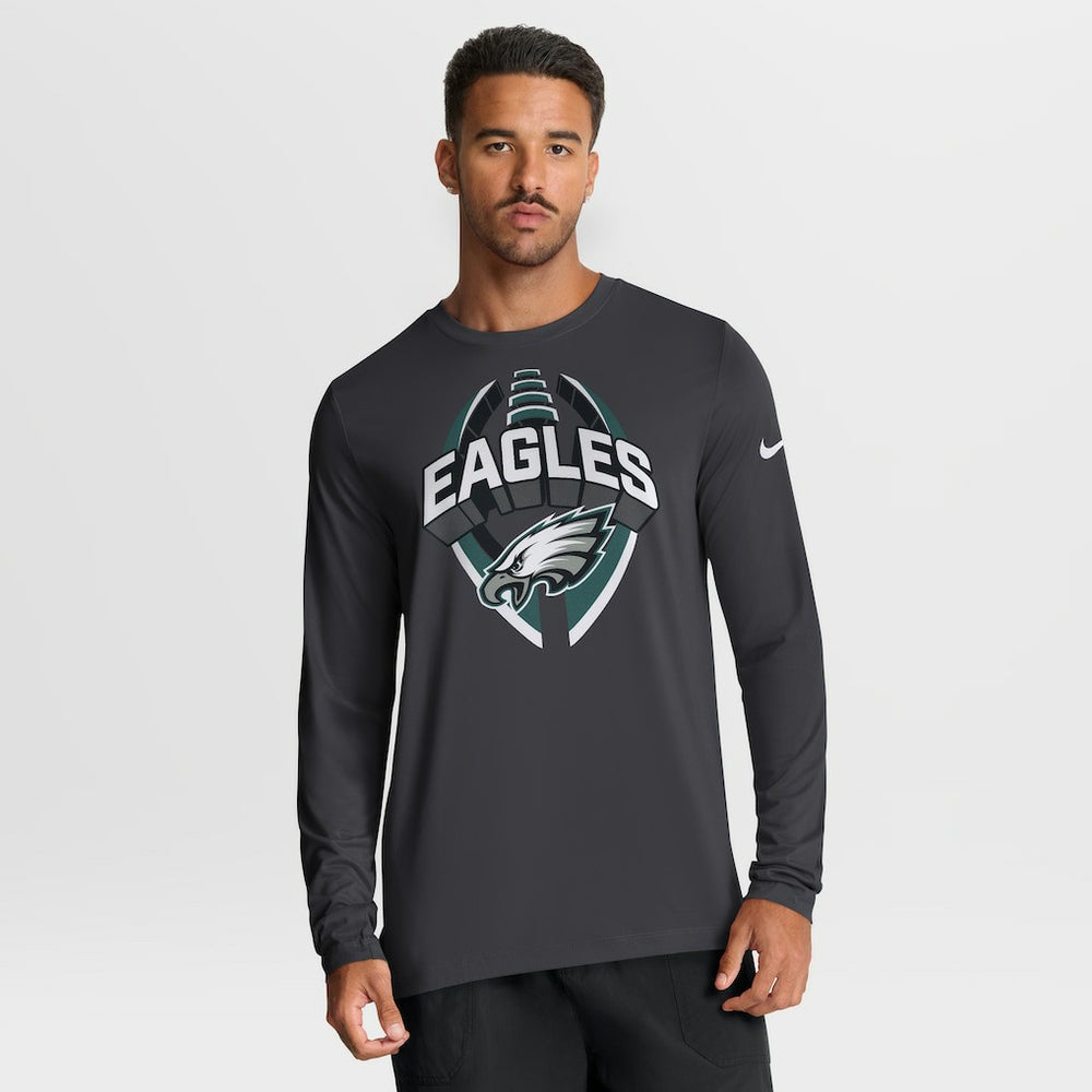 Philadelphia Eagles Primetime Legend Icon Performance Long Sleeve T-Shirt - Anthracite | Nike online