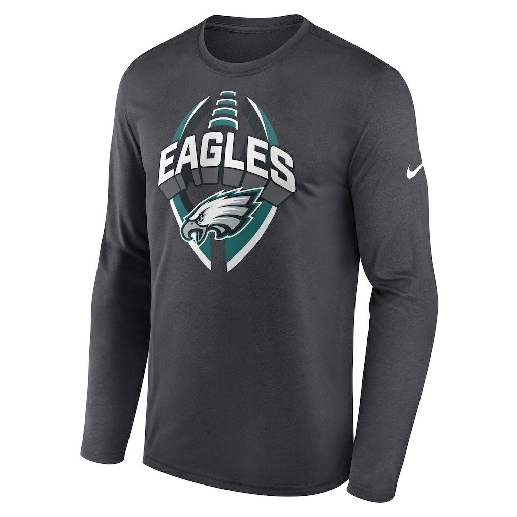 Philadelphia Eagles Primetime Legend Icon Performance Long Sleeve T-Shirt - Anthracite | Nike online