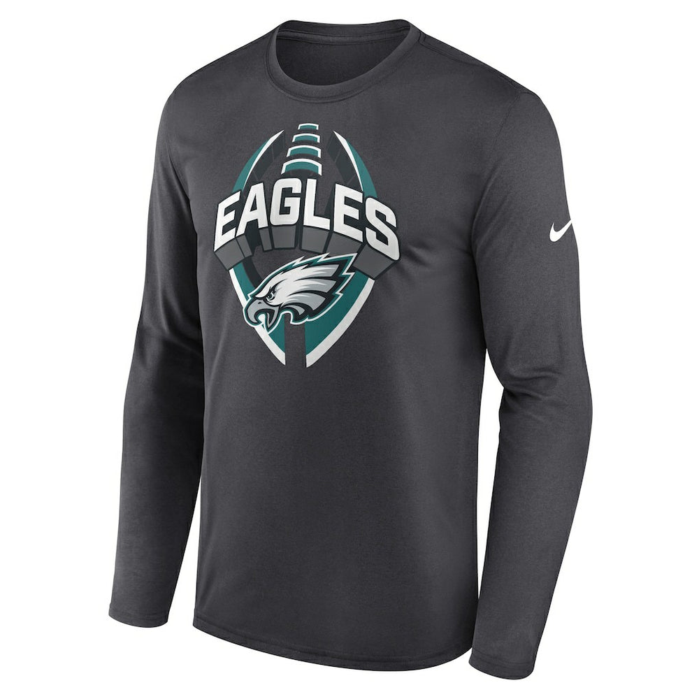 Philadelphia Eagles Primetime Legend Icon Performance Long Sleeve T-Shirt - Anthracite | Nike online