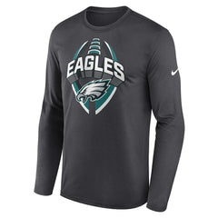 Philadelphia Eagles Primetime Legend Icon Performance Long Sleeve T-Shirt - Anthracite | Nike online