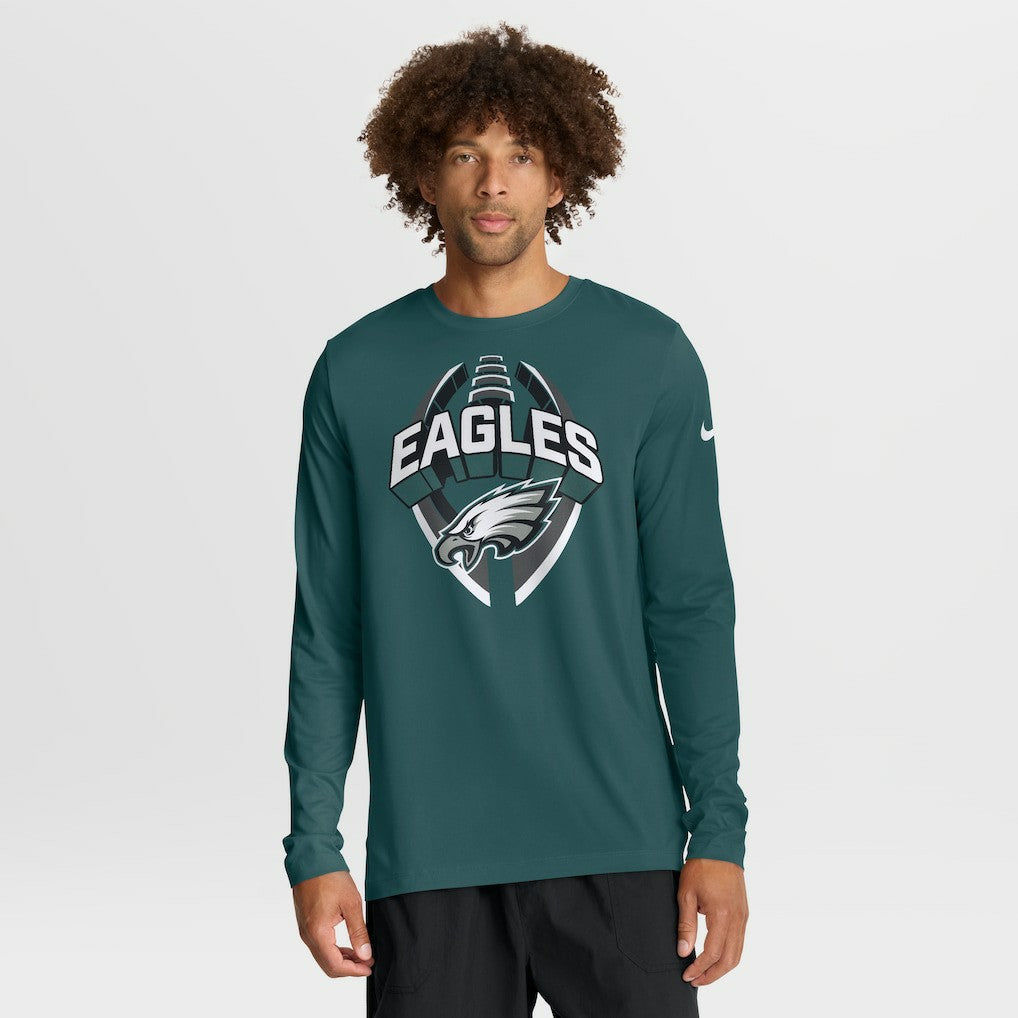 Philadelphia Eagles Primetime Legend Icon Performance Long Sleeve T-Shirt - Midnight Green | Nike outlet