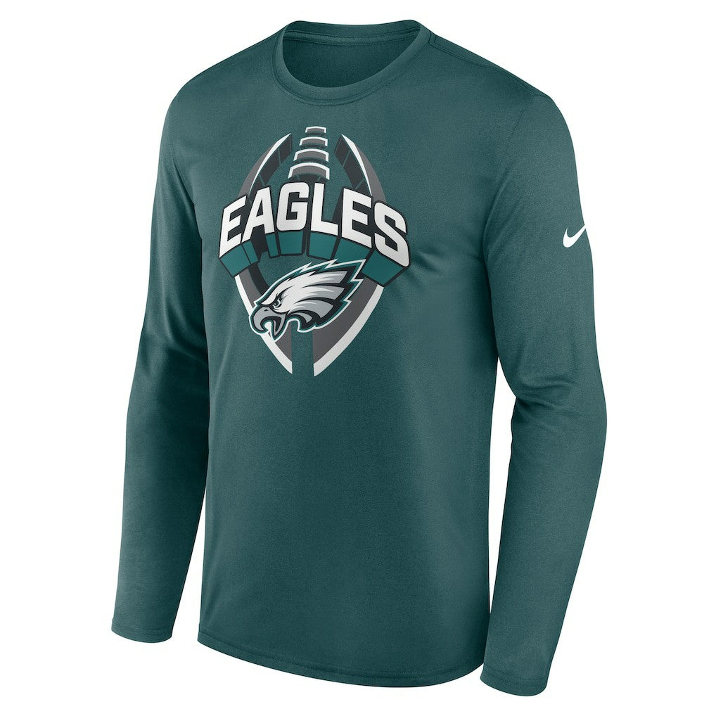 Philadelphia Eagles Primetime Legend Icon Performance Long Sleeve T-Shirt - Midnight Green | Nike outlet