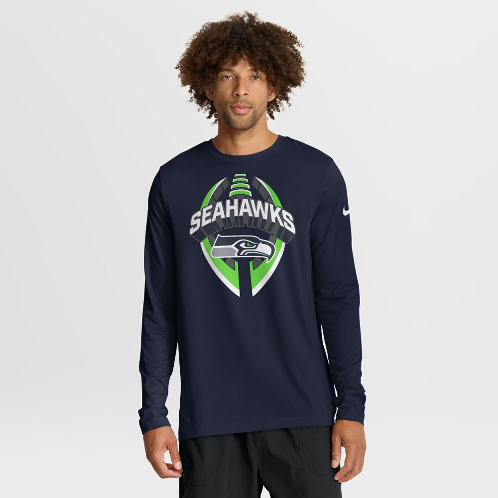Seattle Seahawks Primetime Legend Icon Performance Long Sleeve T-Shirt - College Navy | Nike on sale