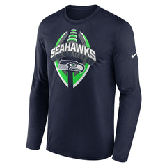 Seattle Seahawks Primetime Legend Icon Performance Long Sleeve T-Shirt - College Navy | Nike on sale