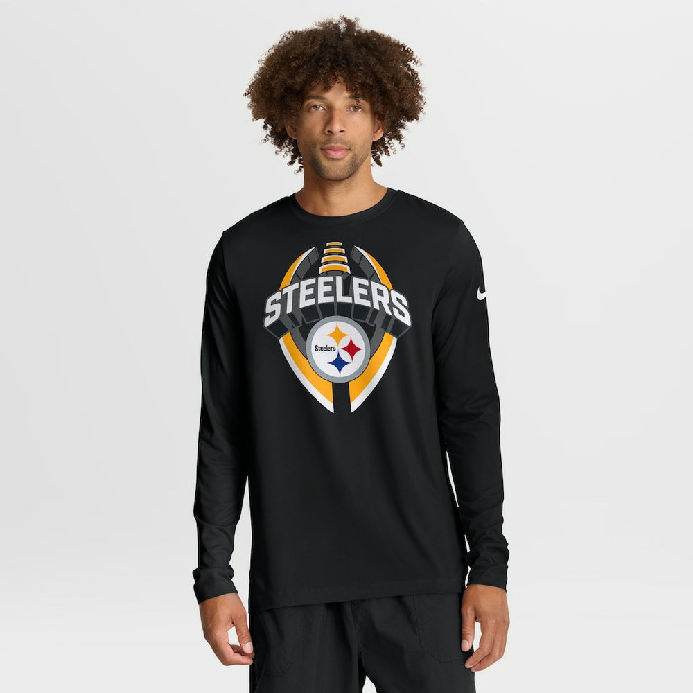 Pittsburgh Steelers Primetime Legend Icon Performance Long Sleeve T-Shirt - Black | Nike for sale