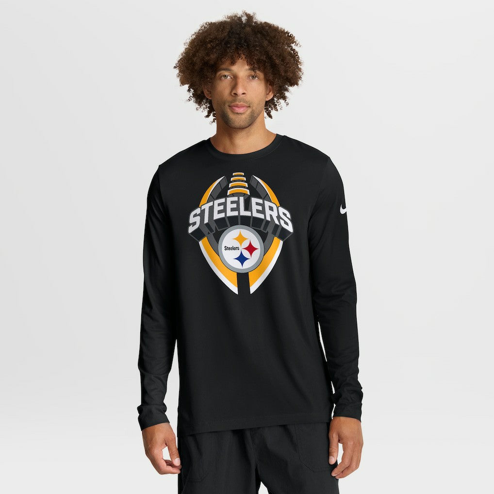 Pittsburgh Steelers Primetime Legend Icon Performance Long Sleeve T-Shirt - Black | Nike for sale