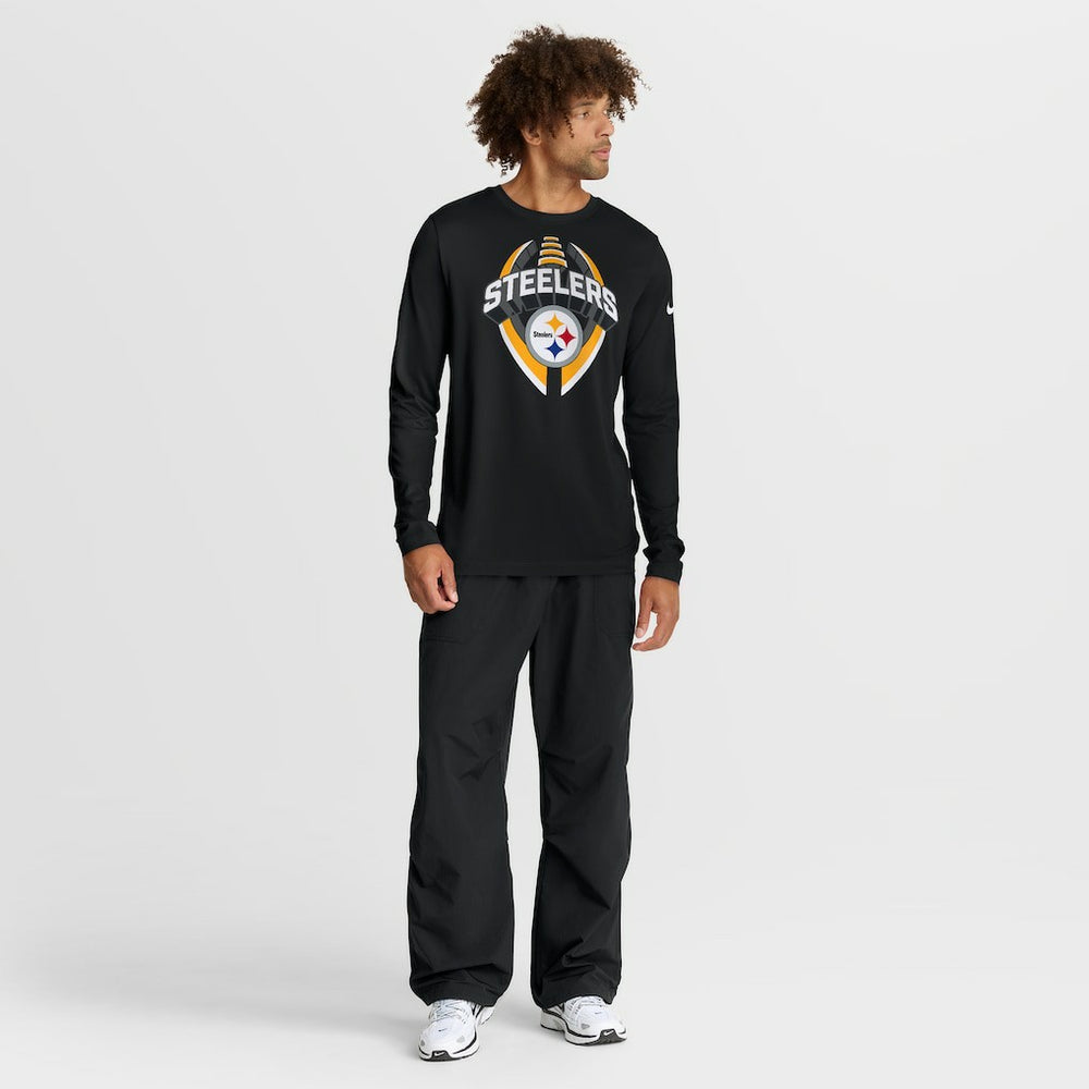 Pittsburgh Steelers Primetime Legend Icon Performance Long Sleeve T-Shirt - Black | Nike for sale