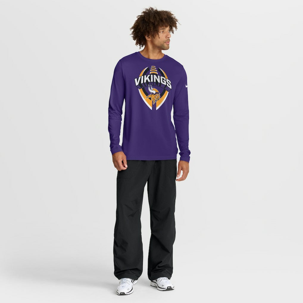 Minnesota Vikings Primetime Legend Icon Performance Long Sleeve T-Shirt - Purple | Nike outlet