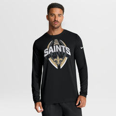 New Orleans Saints Primetime Legend Icon Performance Long Sleeve T-Shirt - Black | Nike outlet