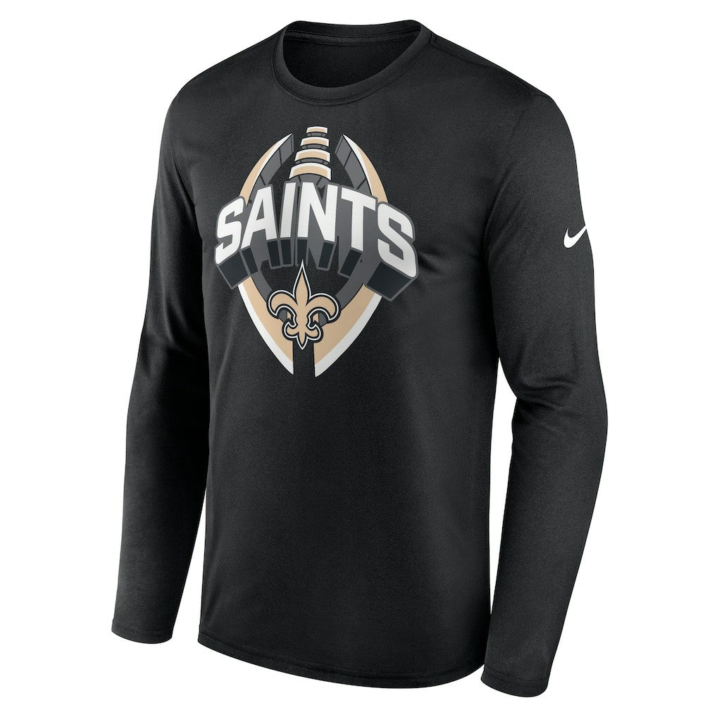 New Orleans Saints Primetime Legend Icon Performance Long Sleeve T-Shirt - Black | Nike outlet