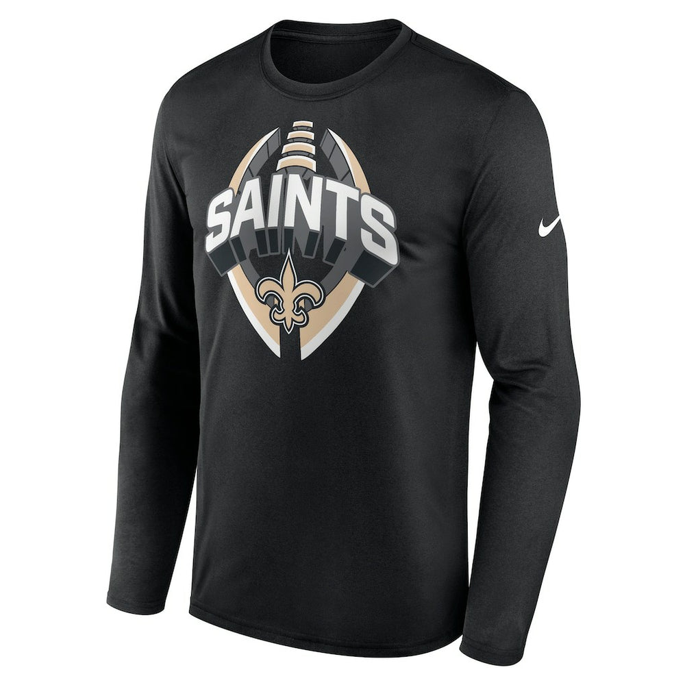 New Orleans Saints Primetime Legend Icon Performance Long Sleeve T-Shirt - Black | Nike outlet
