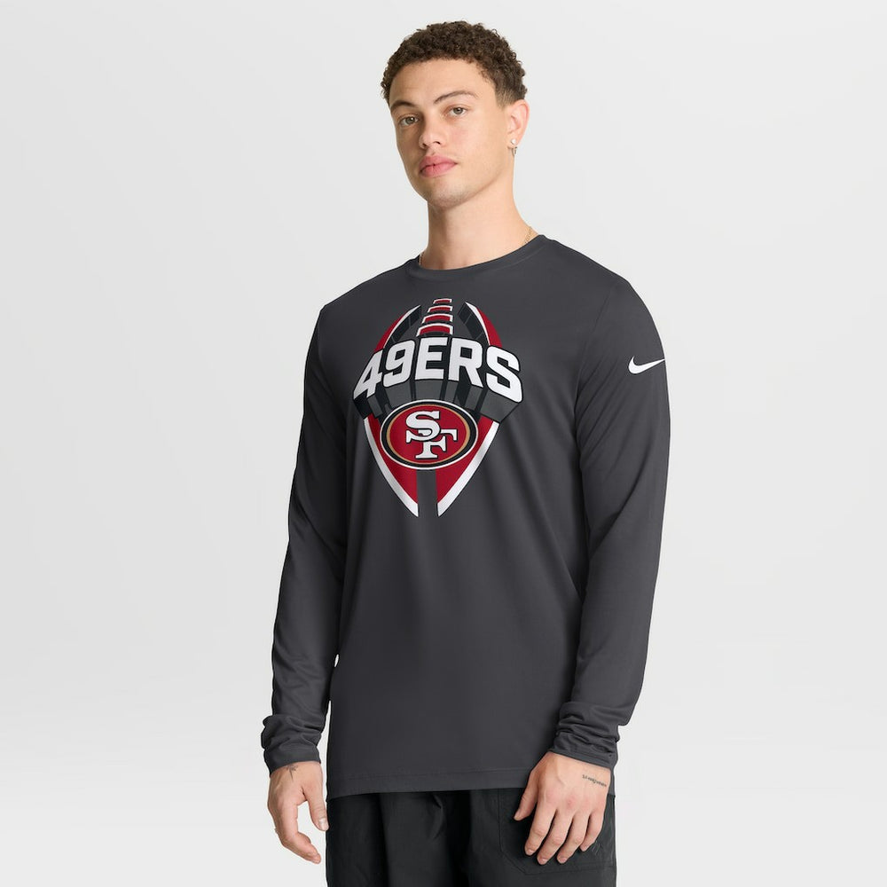 San Francisco 49ers Primetime Legend Icon Performance Long Sleeve T-Shirt - Anthracite | Nike discount