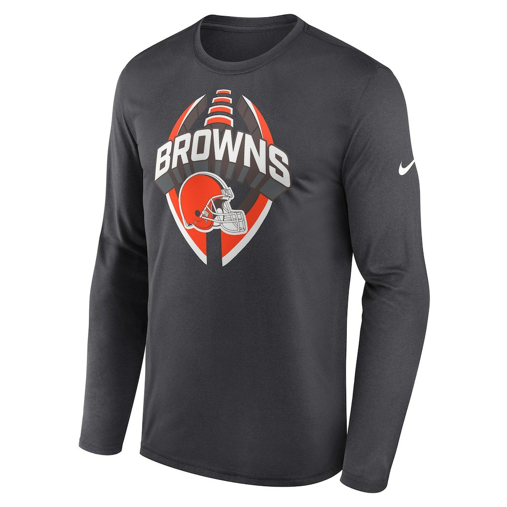Cleveland Browns Primetime Legend Icon Performance Long Sleeve T-Shirt - Anthracite | Nike sale