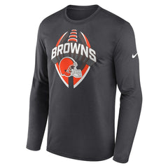 Cleveland Browns Primetime Legend Icon Performance Long Sleeve T-Shirt - Anthracite | Nike sale