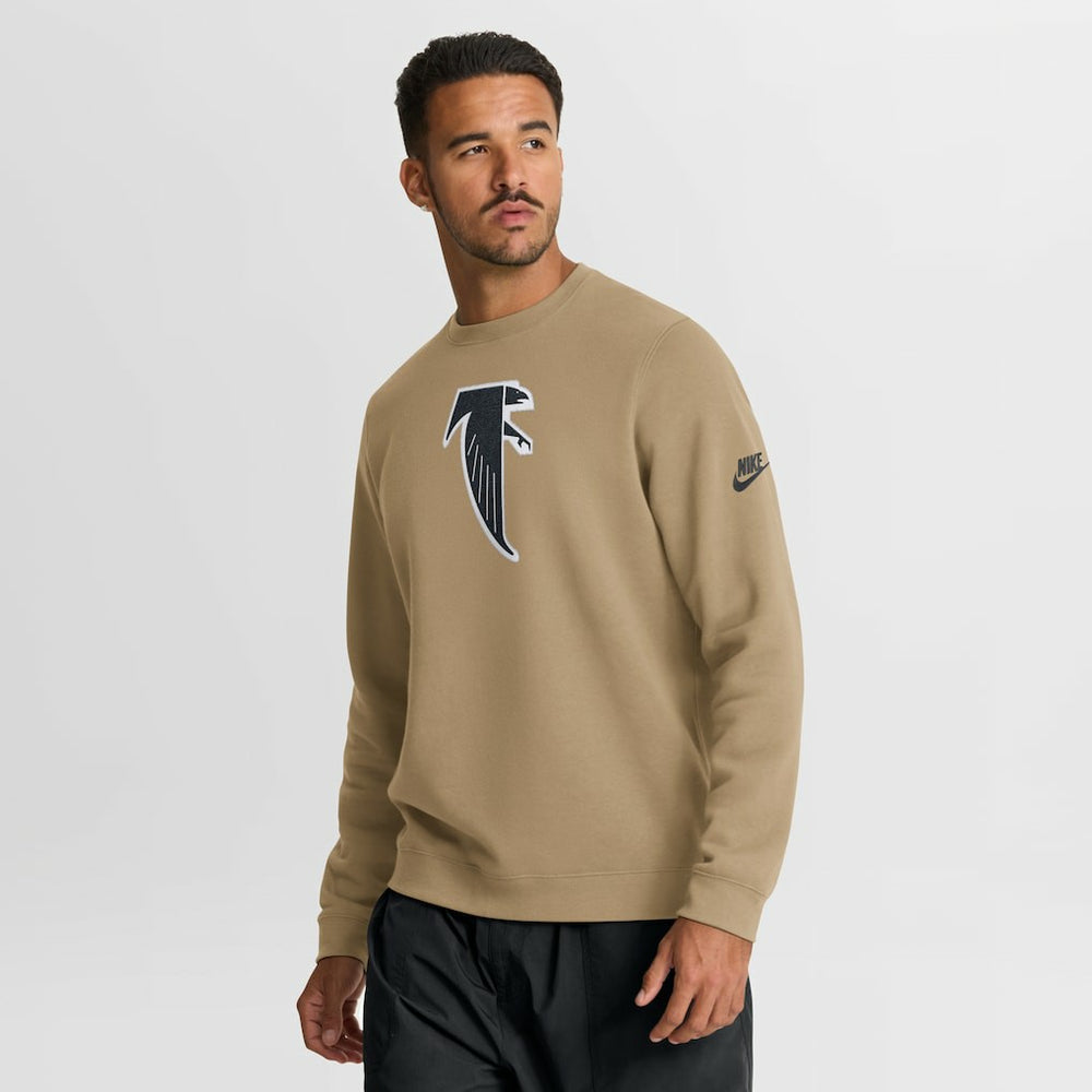 Atlanta Falcons Swing Pass Rewind Club Pullover Sweatshirt - Tan | Nike on sale