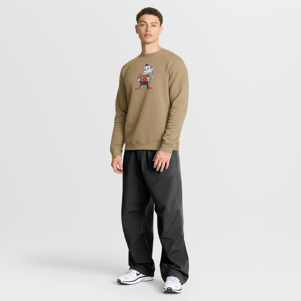 Cleveland Browns Swing Pass Rewind Club Pullover Sweatshirt - Brown | Nike cheap