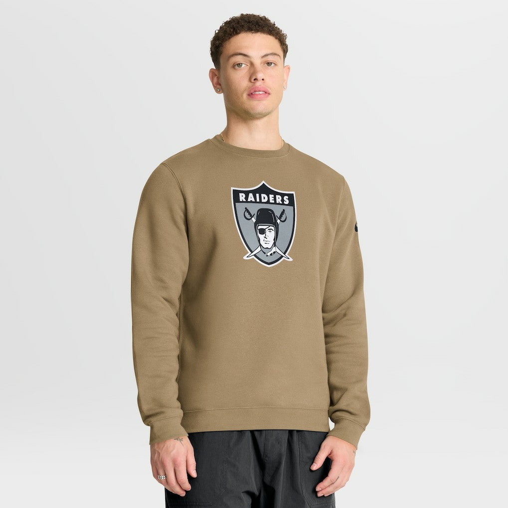 Las Vegas Raiders Swing Pass Rewind Club Pullover Sweatshirt - Tan | Nike discount
