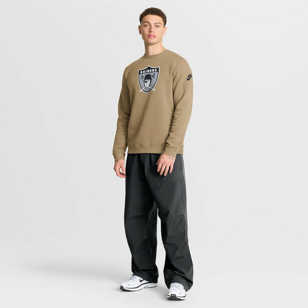 Las Vegas Raiders Swing Pass Rewind Club Pullover Sweatshirt - Tan | Nike discount
