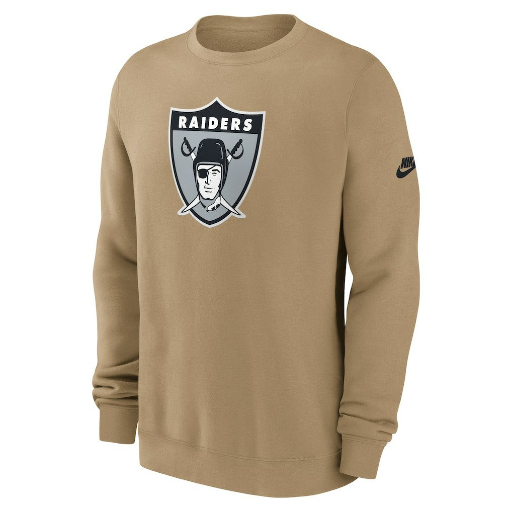Las Vegas Raiders Swing Pass Rewind Club Pullover Sweatshirt - Tan | Nike discount