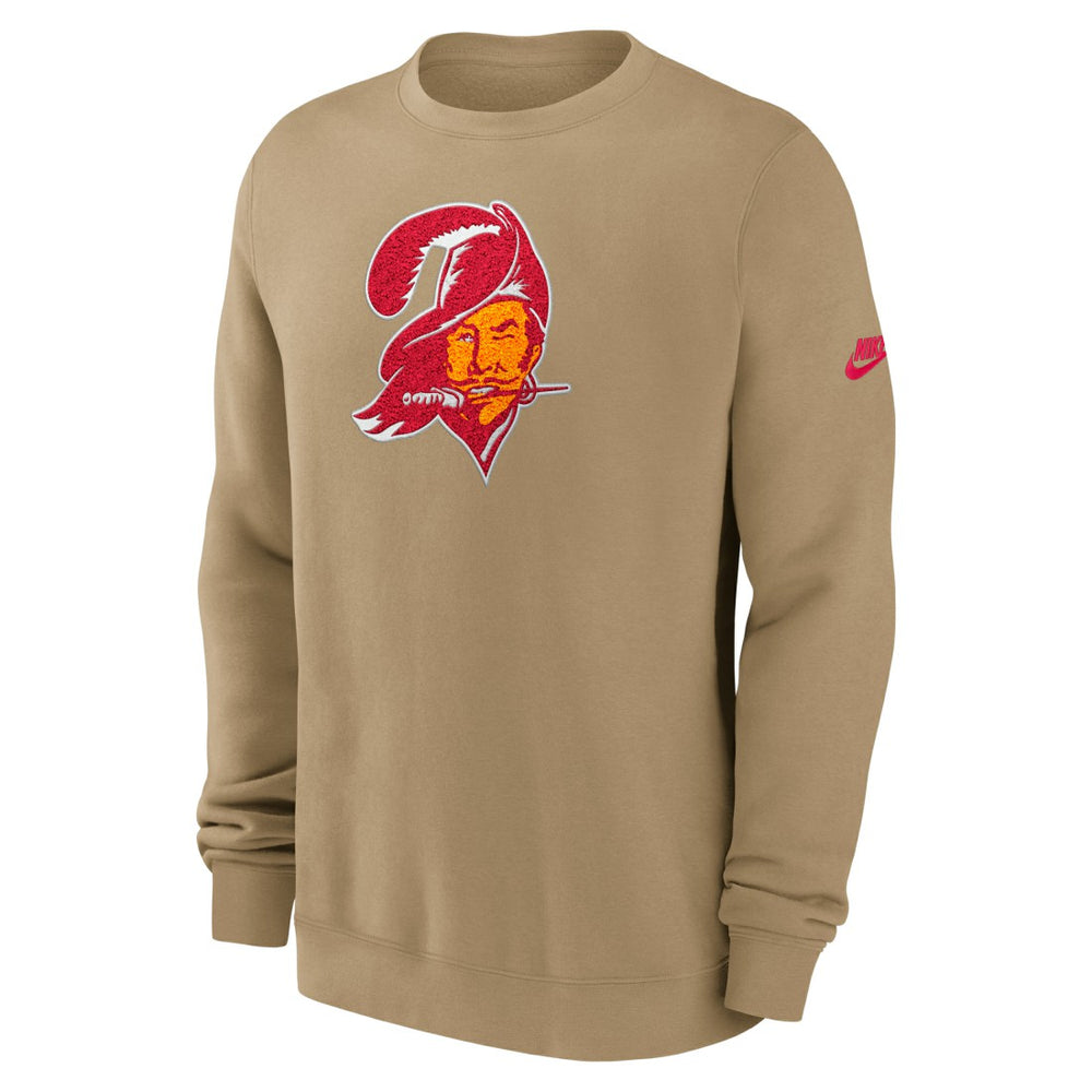 Tampa Bay Buccaneers Swing Pass Rewind Club Pullover Sweatshirt - Tan | Nike for sale