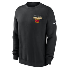 Washington Commanders Primetime Club Fleece Pullover Sweatshirt - Black | Nike outlet