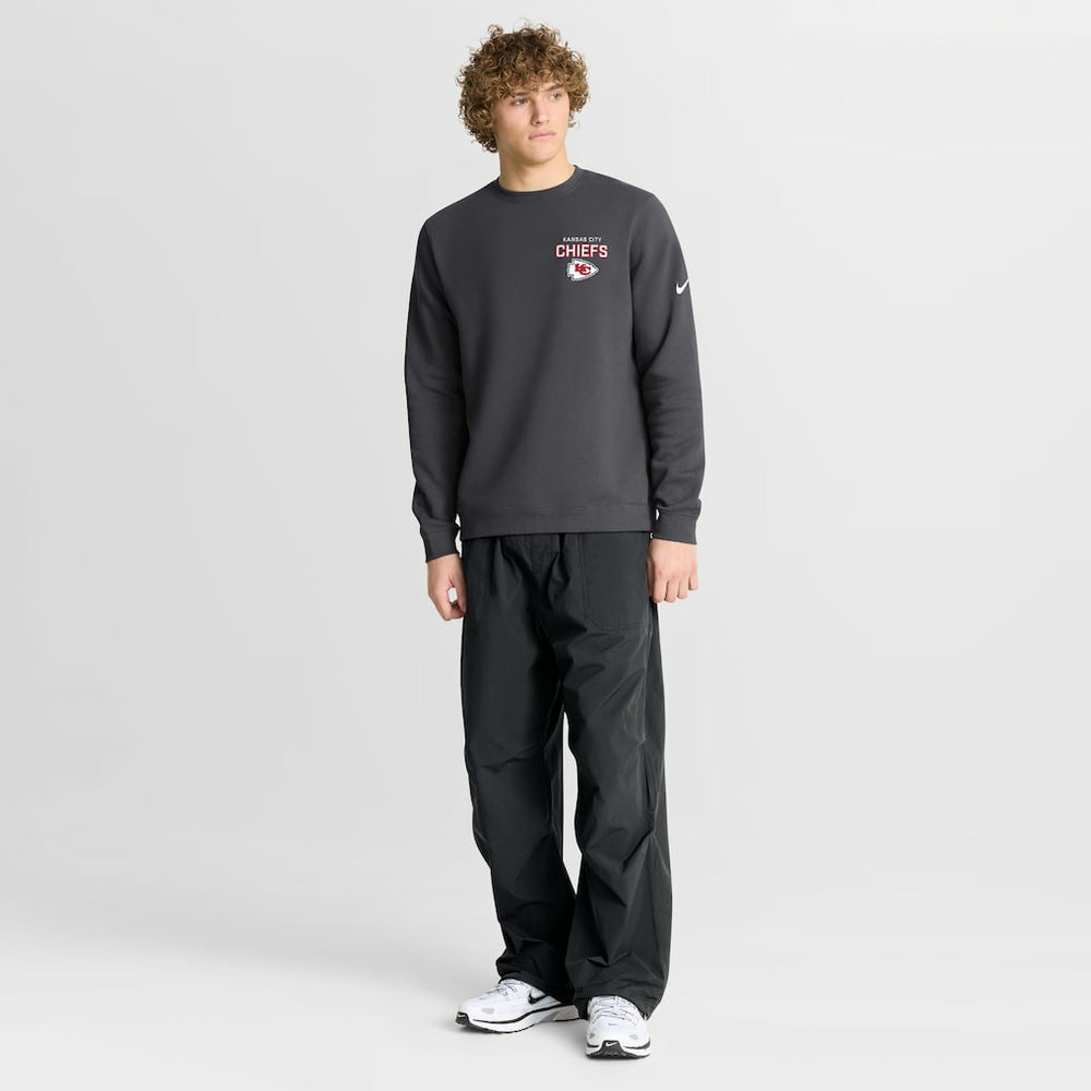 Kansas City Chiefs Primetime Club Fleece Pullover Sweatshirt - Anthracite | Nike cheap