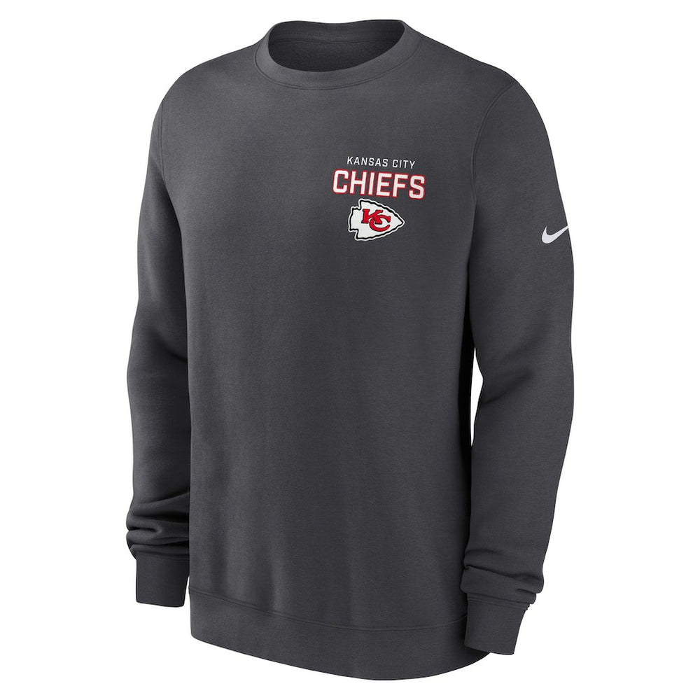 Kansas City Chiefs Primetime Club Fleece Pullover Sweatshirt - Anthracite | Nike cheap