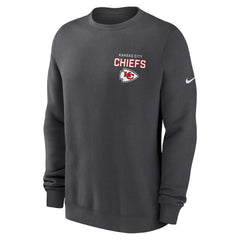 Kansas City Chiefs Primetime Club Fleece Pullover Sweatshirt - Anthracite | Nike cheap