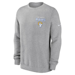 Los Angeles Rams Primetime Club Fleece Pullover Sweatshirt - Heather Gray | Nike cheap