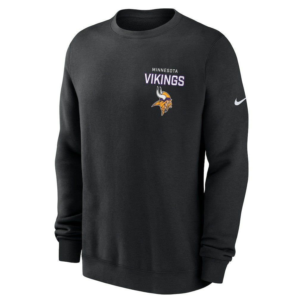 Minnesota Vikings Primetime Club Fleece Pullover Sweatshirt - Black | Nike sale