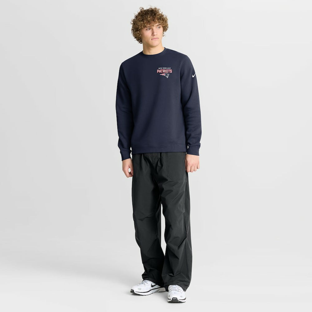 New England Patriots Primetime Club Fleece Pullover Sweatshirt - Navy | Nike for sale