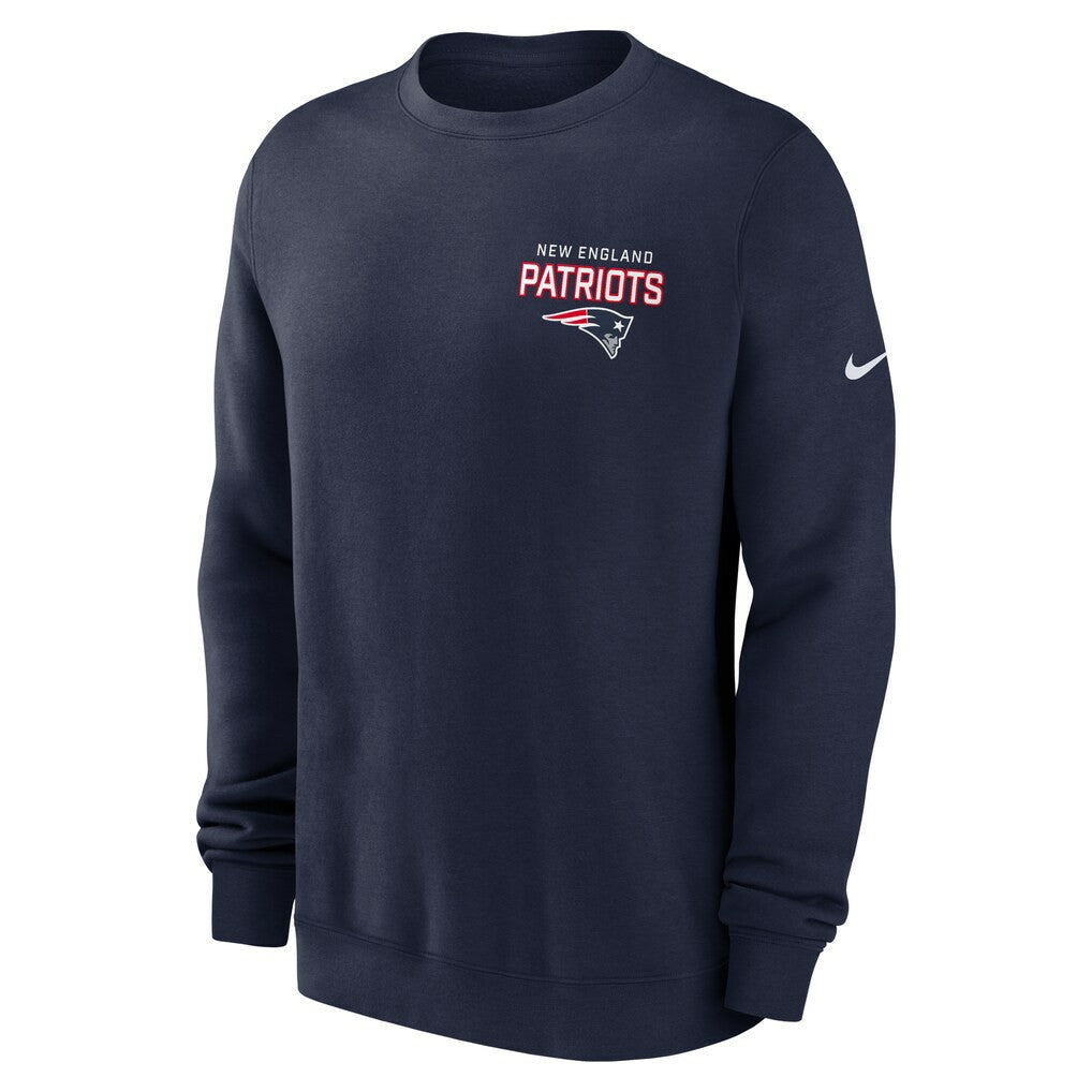 New England Patriots Primetime Club Fleece Pullover Sweatshirt - Navy | Nike for sale