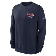 New England Patriots Primetime Club Fleece Pullover Sweatshirt - Navy | Nike for sale