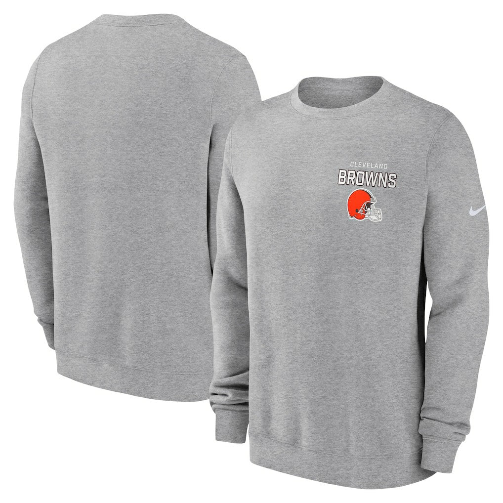 Cleveland Browns Primetime Club Fleece Pullover Sweatshirt - Heather Gray | Nike sale