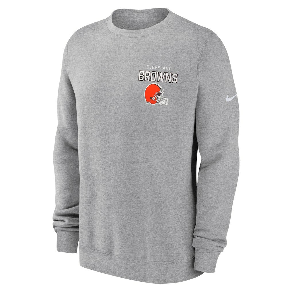 Cleveland Browns Primetime Club Fleece Pullover Sweatshirt - Heather Gray | Nike sale