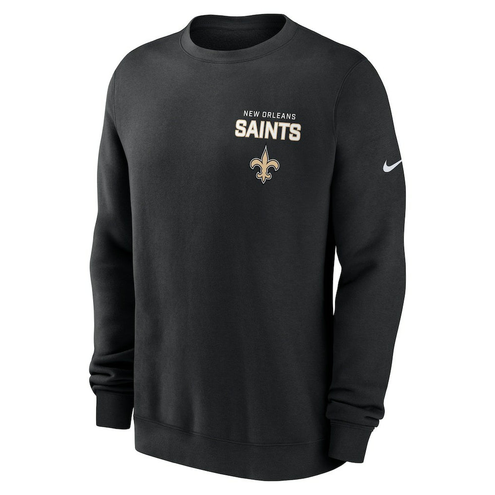 New Orleans Saints Primetime Club Fleece Pullover Sweatshirt - Black | Nike on sale