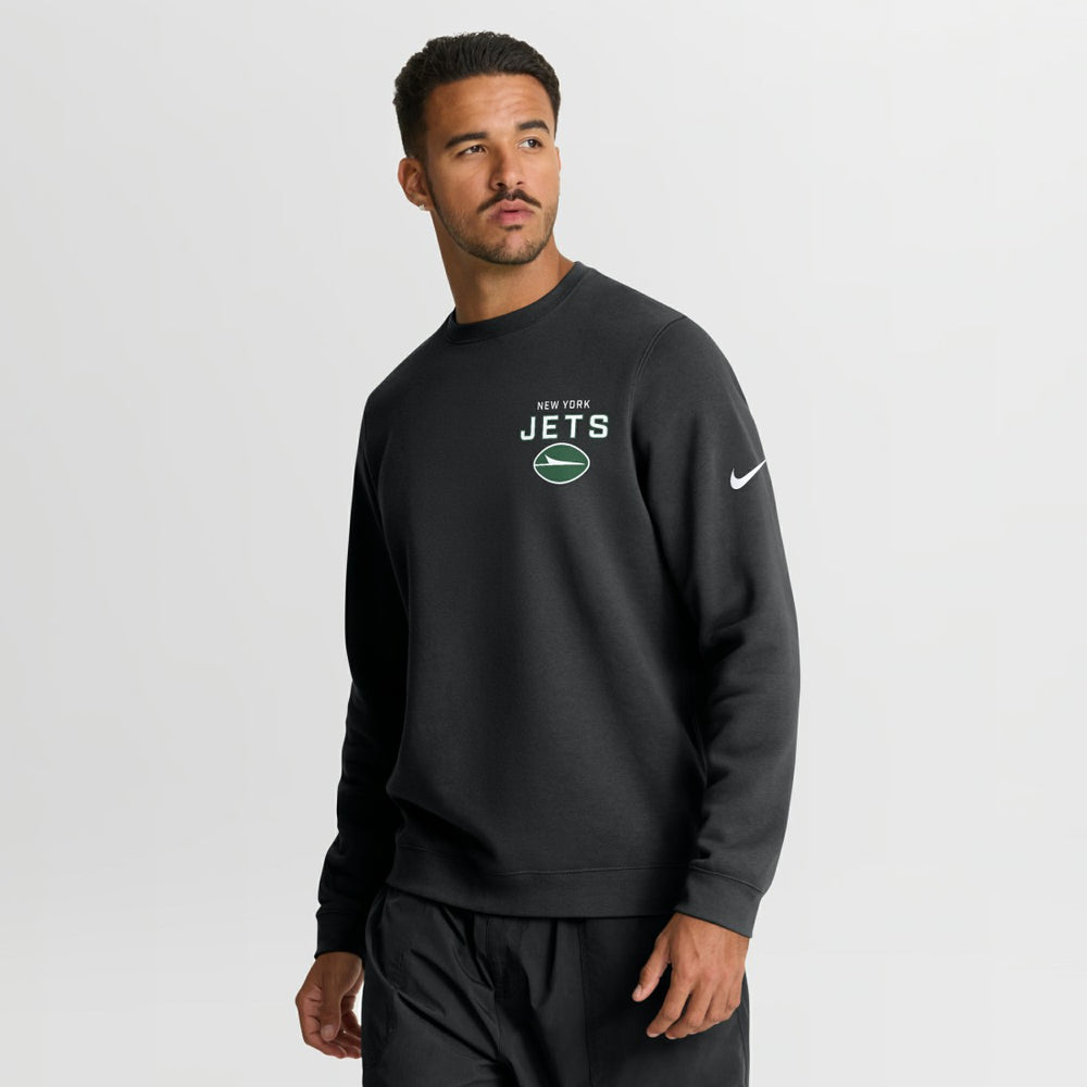 New York Jets Primetime Club Fleece Pullover Sweatshirt - Black | Nike discount