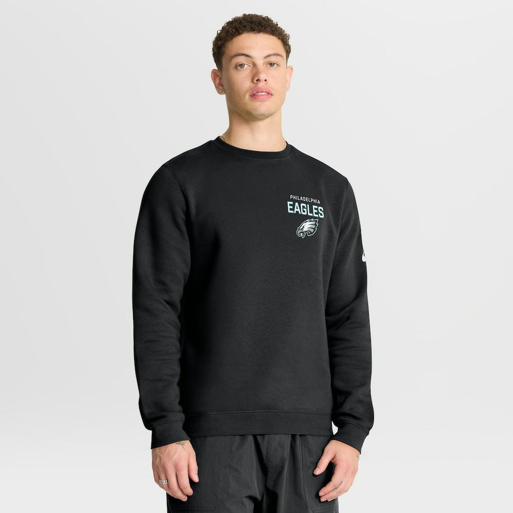 Philadelphia Eagles Primetime Club Fleece Pullover Sweatshirt - Black | Nike online