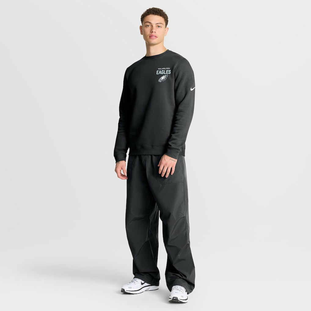 Philadelphia Eagles Primetime Club Fleece Pullover Sweatshirt - Black | Nike online