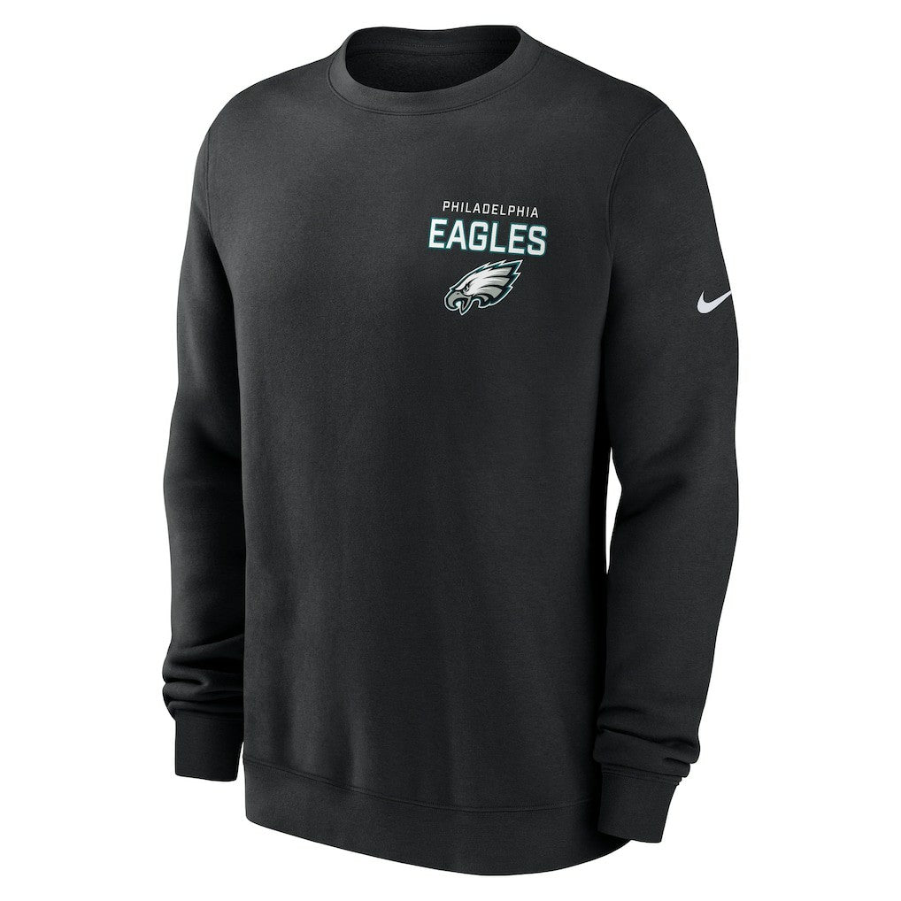 Philadelphia Eagles Primetime Club Fleece Pullover Sweatshirt - Black | Nike online
